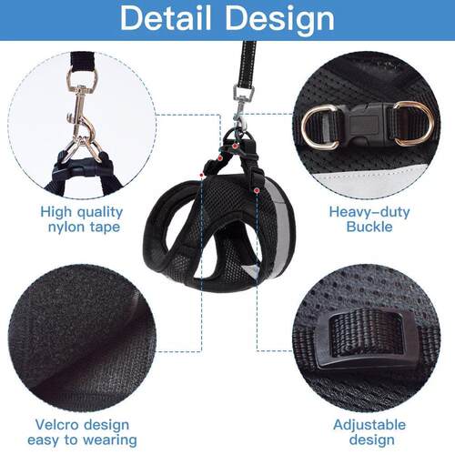 Breathable Cat Harness And Leash Escape Proof Pet Clothes Ki - 图1