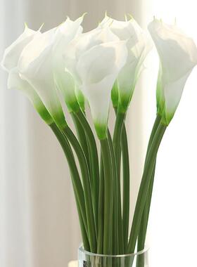 PU卷边马蹄莲手感彷真花假花装饰花客厅花束落地摆放花卉摆件摆设