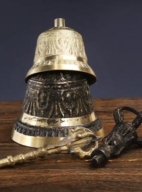 仿古铃铛手拿摇铃道士铃铜铃法铃阴阳铃招魂铃道具