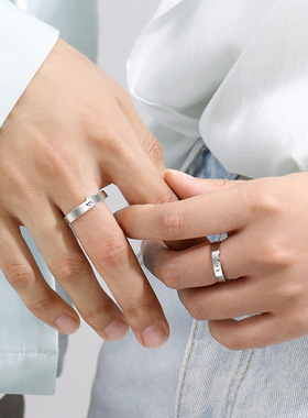 优乐定情情侣小众设计开口指环