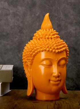 现代装饰佛头佛像树脂工艺品摆件客厅办公室玄关电视柜摆件配饰