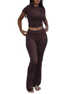 Women's 2 Piece Lounge Outfits Athleisure Street Fit Slim