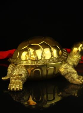 桌面铜乌龟大号铜金钱龟祝寿贺寿长寿龟家居工艺品摆饰饰品铜器
