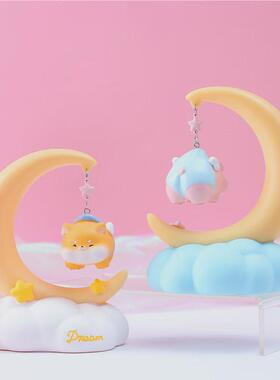 新款意月亮童话卡小夜灯创摆可爱萌宠星2423星灯卧室氛通围件装饰