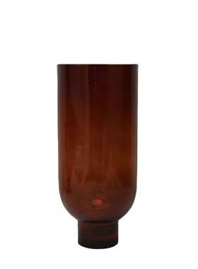 欧式创意玻璃棕色花器摆件样板房售楼部卧室书房客厅桌面玄关饰品