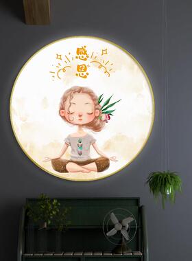 瑜伽馆挂画健身房瑜伽教室墙面装饰舞蹈房装饰画瑜伽创意鸡汤壁画