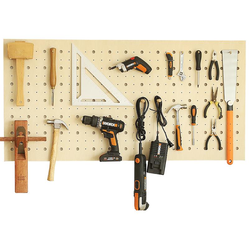 Wooden hole board custom-made tools wall home storage entrance entrance hole board Nordic wall shelf