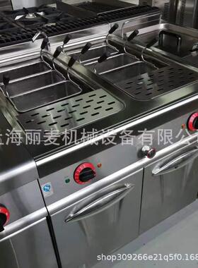 供应700/900立式电热煮面炉连柜座 380V双缸六筛电热煮面炉