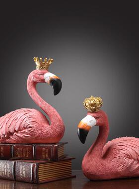 欧洲火烈鸟装饰饰品创意婚礼礼品客厅电视柜装饰工艺品