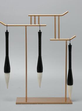 现代新中式书房毛笔架摆件创意家居玄关书桌软装饰品样板房工艺礼