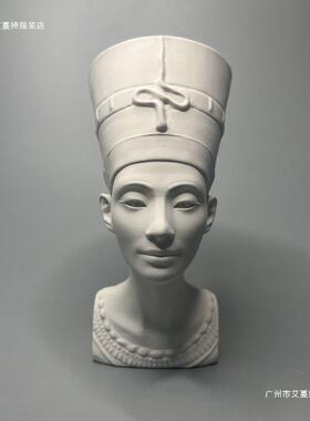 纳芙蒂半身像古及蒂物馆复刻石膏TRB像雕埃塑家博居软装桌面摆件