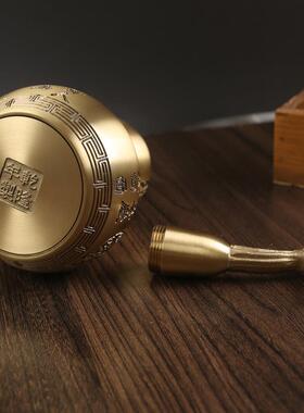 黄铜招米纳福葫芦办公室书房桌面创意福禄寿喜福字胡葫纯铜摆件