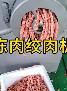 祥九瑞盈冻肉绞肉机鸡鸭鱼肉搅碎机厂家商用肉丸打碎挤出机