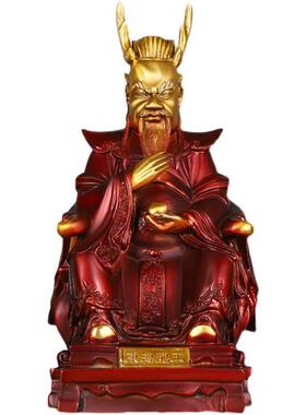 四海龙王摆件铜彩绘东南西北海神龙王爷铜像一套大号家用店铺像T
