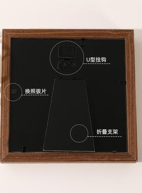 方形10*10油画棒中空立体相框456寸木质玻璃画框闺蜜教师纪念礼物