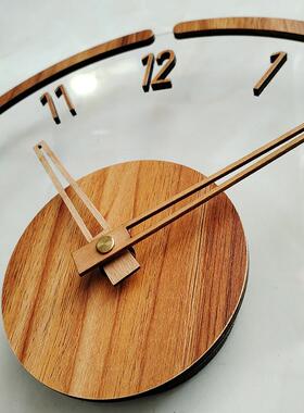 时尚简约北欧创意亚克力圆形挂钟客厅卧室家用时钟静音wall clock
