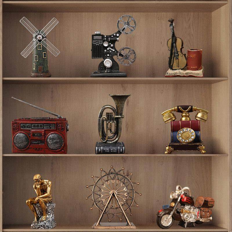 欧式复古摆件创意家居客厅酒柜摆设美式怀旧书房书架书柜子装饰品,淘宝优惠券,粉丝福利购,淘宝优惠卷