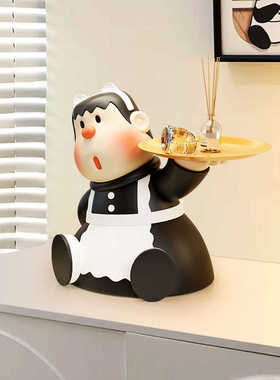 胖虎入户玄关钥匙收纳桌面摆件客厅电视柜装饰品乔迁新居礼品礼物