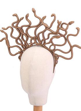 Halloween Vintage Medusa Snake Costume Headband Cosplay Dres