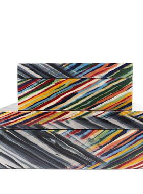 美豹现代简储物烤盒样板房收纳约装饰盒书房层164漆架摆设家居工