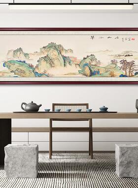 新中式客厅装饰画古典花鸟沙发背景墙挂画大气实木床头背景墙壁画