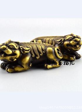 纯铜貔貅摆件 风水铜器貔貅一对 家居装饰收藏工艺品摆件