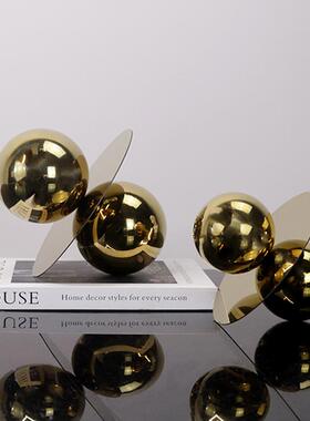 现代简简约BXF极金属抽象家摆件样板房售楼部装饰玄陈设品关居饰