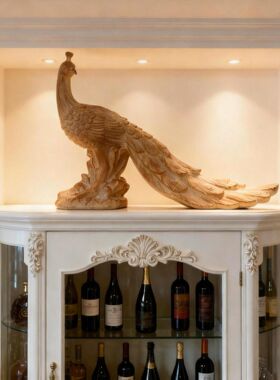 孔雀欧式轻奢配饰客厅电视柜酒柜装饰摆件家居饰品摆设工艺品手工