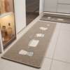 Kitchen floor mat, absorbent foot mat, stain-resistant, no-wash, wipeable, anti-slip, anti-fall mat, powder room doorway, soft pad, wear-resistant carpet