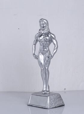 亚马逊运动雕塑健身工艺品摆件比赛树脂人物奖杯现代风格艺术奖杯