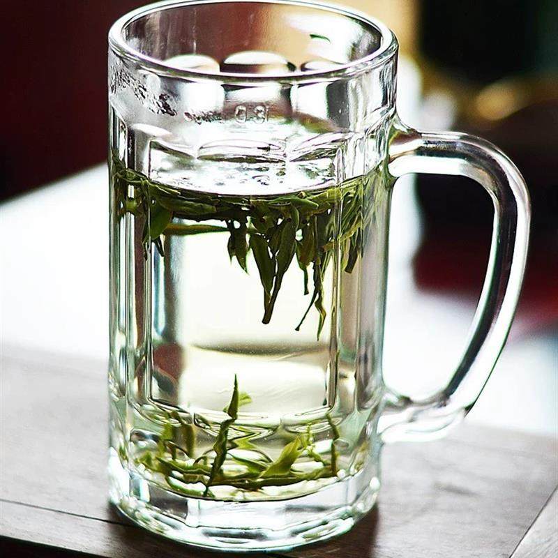 带把玻璃杯茶楼耐热泡茶杯家用喝水杯牛奶果汁杯加厚大容量扎啤杯,淘宝优惠券,粉丝福利购,淘宝优惠卷