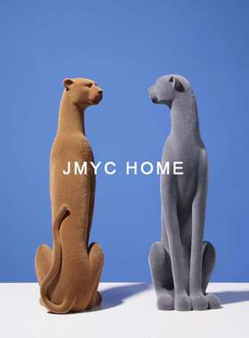 轻奢古动物摆件客厅复间WUG茶玄关柜电视柜酒店样板售几楼处软装