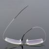 Genuine anti-blue light flat mirror light mirror memory gold rimless eyeglasses for men and women with no degree of number of eyes and radiation protection glasses can be matched