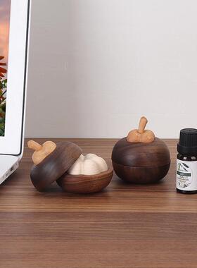 小山竹香薰香氛摆件黑胡桃实木质创意扩香木家用无火香薰扩香器