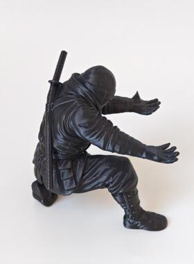 打印忍者笔架桌面装饰3D模型摆件