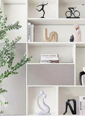 北欧陶瓷家居装饰品抽象人物摆件客厅电视柜玄关书房艺术结婚礼品