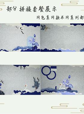 小学幼儿园环创非遗青花蓝色系国风新中式主题墙文化墙黑板报套餐