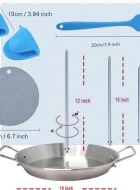 不锈钢3立式螺钉烧烤配件根可卸刷拆13子垫子手套油瓶刷钩锅子