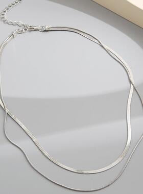 Double layer snake bone chain neck chain fashion necklace