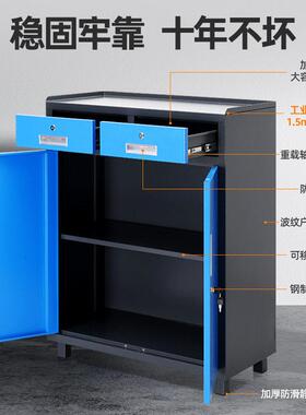 车间用工具柜子重型加厚汽修工业级五金柜铁皮柜工具箱收纳储物柜