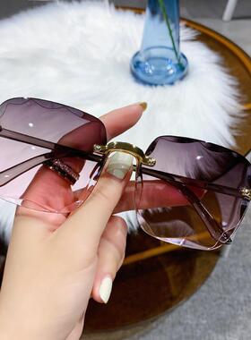 Classic Vintage Square Sunglasses Woman Gradient Mirror Fram