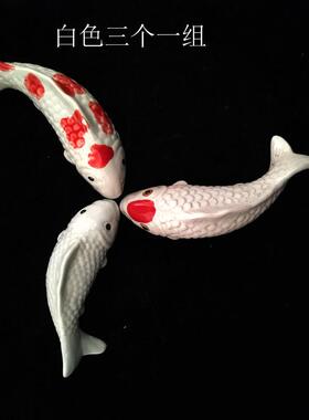 石湾陶瓷招财风水锦鲤金鱼摆件流水假山鱼池桌面配饰墙壁挂饰礼品