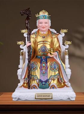 土地公婆神像一对土地爷爷土地奶奶汉白玉福德正神像土地公婆佛像