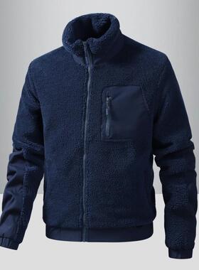 X 35525 Men's Stand Collar Fleece Jacket 立领夹克