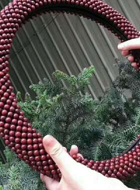 汽车方向盘套崖柏阴沉木血檀0.8通用型车把套手工编织品