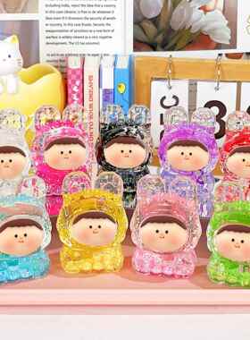 流沙入油透色莉莉丝爆闪款迷你可爱造型饰品桌面车载摆件盲盒桌面