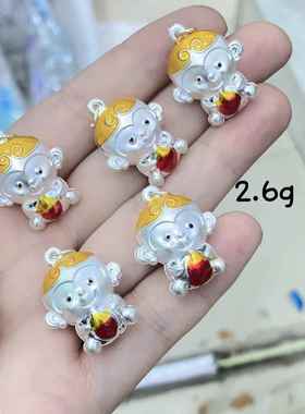 爆款银佳银饰足银990油压孙悟空吊坠时尚潮流精品现货