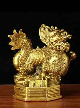铜四神兽饰品铜绿龙白虎朱雀玄武铜方神饰品家居工艺礼品饰品