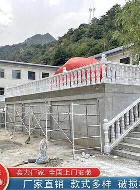 汉白玉石雕阳台柱子大理石栏杆花瓶罗马柱庭院园林护栏别墅石柱子