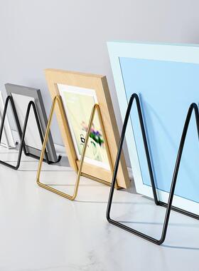 镜子支架托架底座画框相框桌面展示摆台简约落地立式支撑托玻璃架